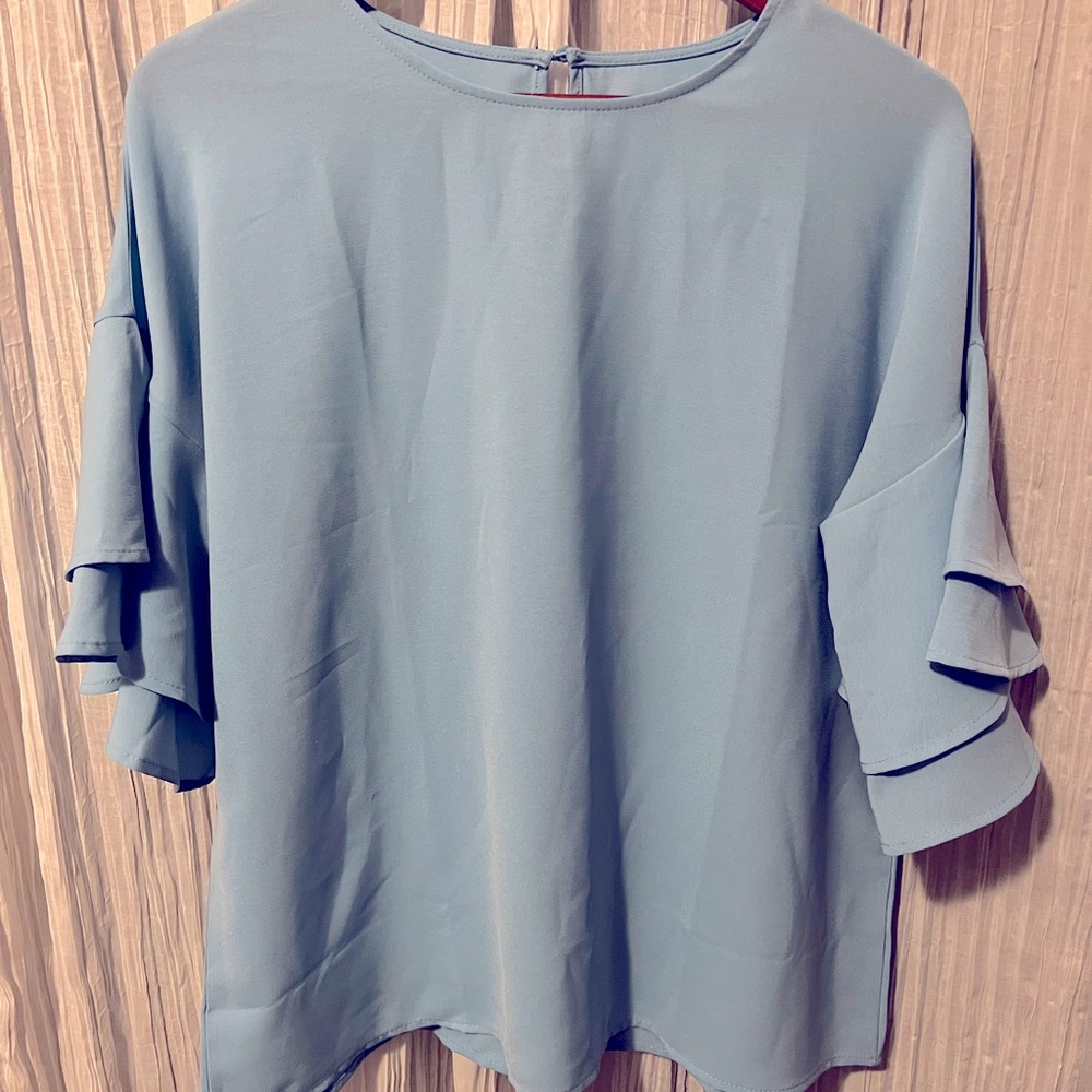 Luvamia Casual Bell Sleeve Blouse